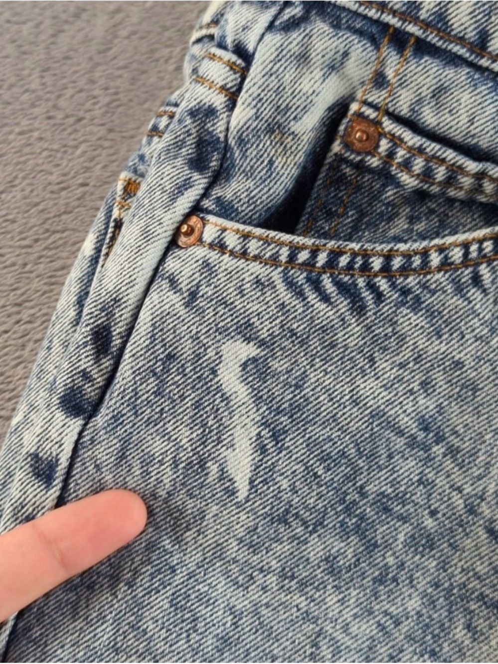 Vintage 80s Levi's Orange Tab Women's Blue Acid-Wash Bootcut Jeans Made in USA - Picture 7 of 11